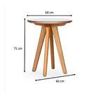 Mesa De Canto Nicole Em Madeira Tauari Tampo Em Mdf E Vidro M