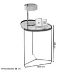 Mesa De Canto Orgânica Alamanda Com Espelho Castanho/preto -