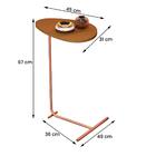 Mesa De Canto Orgânica Alamanda Nature/bronze - Jb Bechara