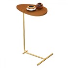 Mesa De Canto Orgânica Alamanda Nature/dourado - Jb Bechara