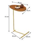 Mesa De Canto Orgânica Alamanda Nature/dourado - Jb Bechara