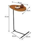 Mesa De Canto Orgânica Alamanda Nature/preto - Jb Bechara