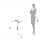 Mesa De Canto Oval Auxiliar Para Sofá 60 Cm Preto Dalla Costa