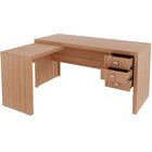 Mesa De Canto Para Escritório Em L Angular Com 3 Gavetas Amên