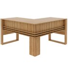 Mesa De Canto Para Escritório Em L Angular Detalhe Ripado Amê