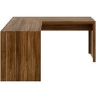 Mesa De Canto Para Escritório Em L Angular Mdp Nogal