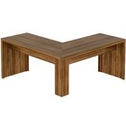 Mesa De Canto Para Escritório Em L Angular Mdp Nogal
