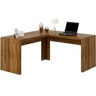 Mesa De Canto Para Escritório Em L Angular Mdp Nogal