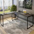 Mesa De Canto Para Escritorio Estilo Industrial 133160 Preto