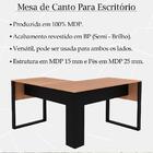 Mesa De Canto Para Escritorio Me4181 Tecno Mobili
