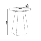 Mesa De Canto Para Sala De Estar Ferrara 55x50cm D03 Base Hex