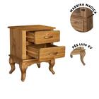 Mesa De Canto Para Sala Rústica 2 Gavetas Mel Shop Jm