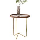 Mesa De Canto Pensilvania Castanho Dourado