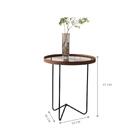 Mesa De Canto Pensilvania Castanho Preto