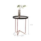 Mesa De Canto Pensilvania Preto Bronze