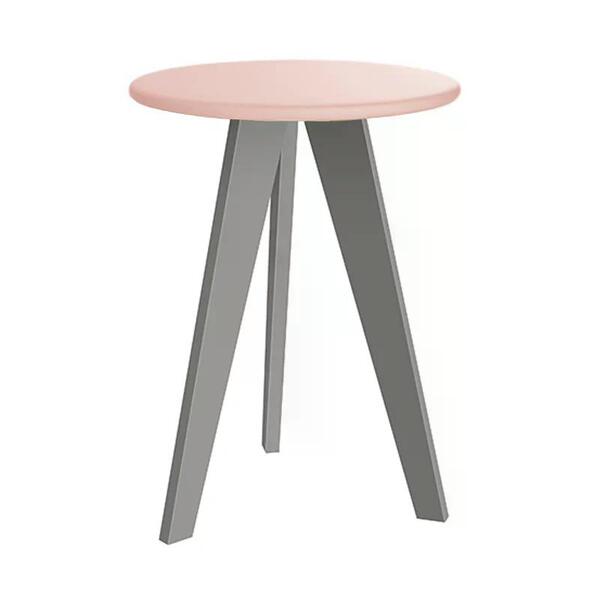 Mesa De Canto Prince Com Pés Cinza - Reller Móveis