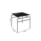 Mesa De Canto Quadrada Marselha 60 Cm - Preto