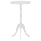 Mesa De Canto Redonda Branca Em Mdf 53x30