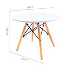 Mesa De Canto Redonda Eames-empório  - Branco