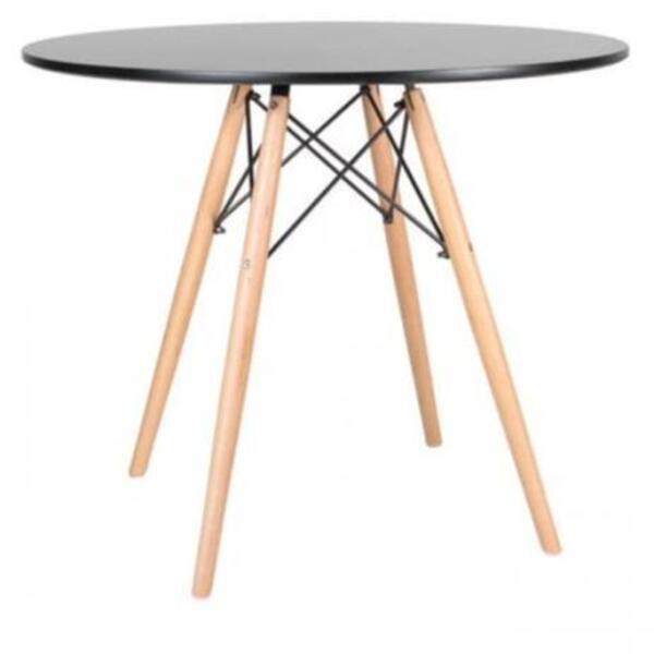 Mesa De Canto Redonda Eames-empório  - Preto