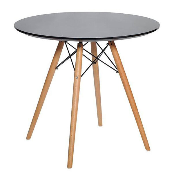 Mesa De Canto Redonda Eames-empório  - Preto
