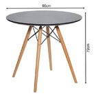 Mesa De Canto Redonda Eames-empório  - Preto