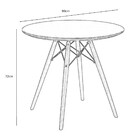 Mesa De Canto Redonda Eames-empório  - Preto