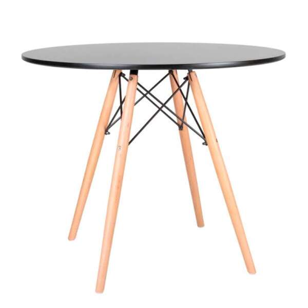 Mesa De Canto Redonda Eames-empório  - Preto