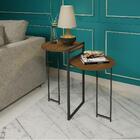 Mesa De Canto Redonda Orquídea Para Sala E Quarto - Imbuia -