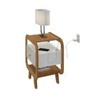 Mesa De Canto Theo 1 Gaveta Com Usb Cinamomo/off White - Arte