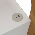 Mesa De Canto Theo 1 Gaveta Com Usb Cinamomo/off White - Arte