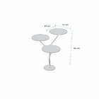 Mesa De Canto Trieste 65cm X 57cm X 57 Cm Cristal / Preto