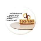 Mesa De Canto Tripé Com Vidro 35cm - Off White - 60cm