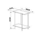 Mesa De Canto Tube 2 Prateleiras Vermont/preto – Artesano