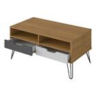 Mesa De Centro 100cm Com 2 Gavetas Multimóveis Cr45144