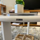 Mesa De Centro 100% Mdf Com Vidro Temperado Curve Branco