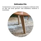Mesa De Centro 100% Mdf Design Orgânica Terracota/carvalho