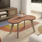 Mesa De Centro 100% Mdf Design Orgânica Terracota/carvalho