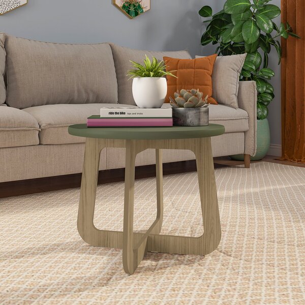 Mesa De Centro 100% Mdf Jasmin Carvalho/menta