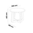 Mesa De Centro 100% Mdf Jasmin Off White/carvalho