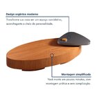 Mesa De Centro 100% Mdf Para Sala De Estar Pivô Cinamomo/laca