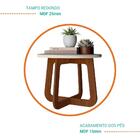 Mesa De Centro 100% Mdf Tampo Redondo Em Mdf 59x49cm Jasmin A