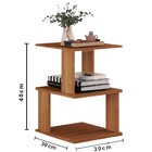 Mesa De Centro 1 Nicho 3 Prateleiras Spin360 Freijó