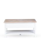 Mesa De Centro 2 Gavetas 100cm Tampo De Madeira Maciça Escova