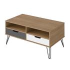 Mesa De Centro 2 Gavetas 45x100 Cm Arly