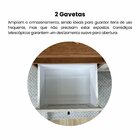 Mesa De Centro 2 Gavetas E Detalhe Em Impressão Palha Trama C