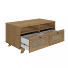 Mesa De Centro 2 Gavetas Trama Artely