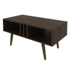 Mesa De Centro 2 Nichos Pés Palito Mc2226 Rústico