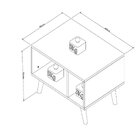 Mesa De Centro 2 Nichos Retrô Appunto Preto