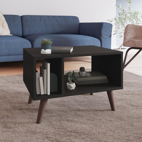 Mesa De Centro 2 Nichos Retrô Appunto Preto